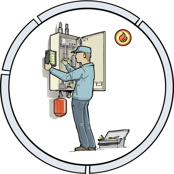 Service monteur W-installatie