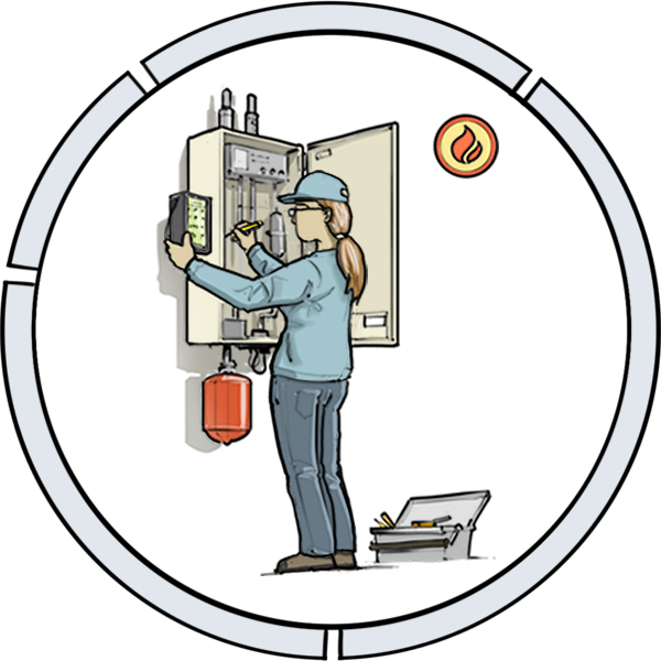 Service monteur W-installatie